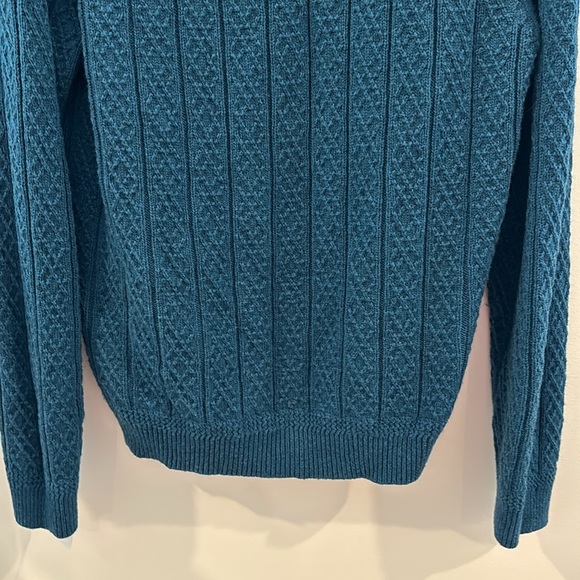The Oobe Teal Cowl Neck Sweater Knit Collegiate Grandpa-core Preppy MSRP $298 - Picture 9 of 11